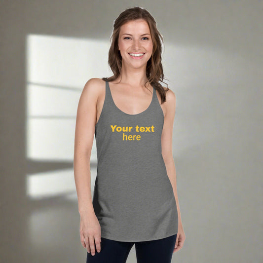 Next Level Women's Ideal Racerback Tank for Custom Text Embroidery - Magandato