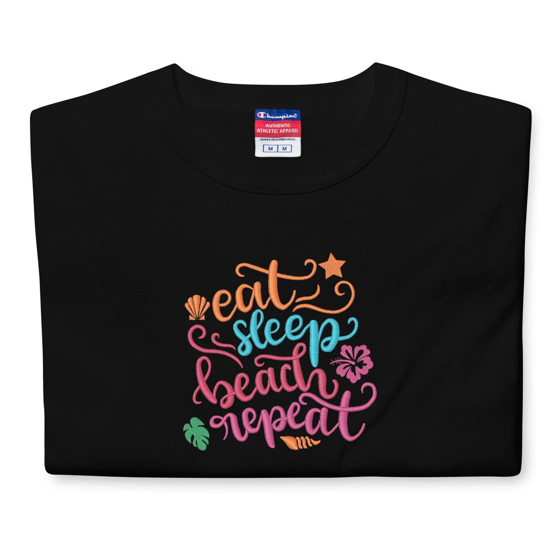 Eat Sleep Beach Repeat Embroidered Design - Magandato