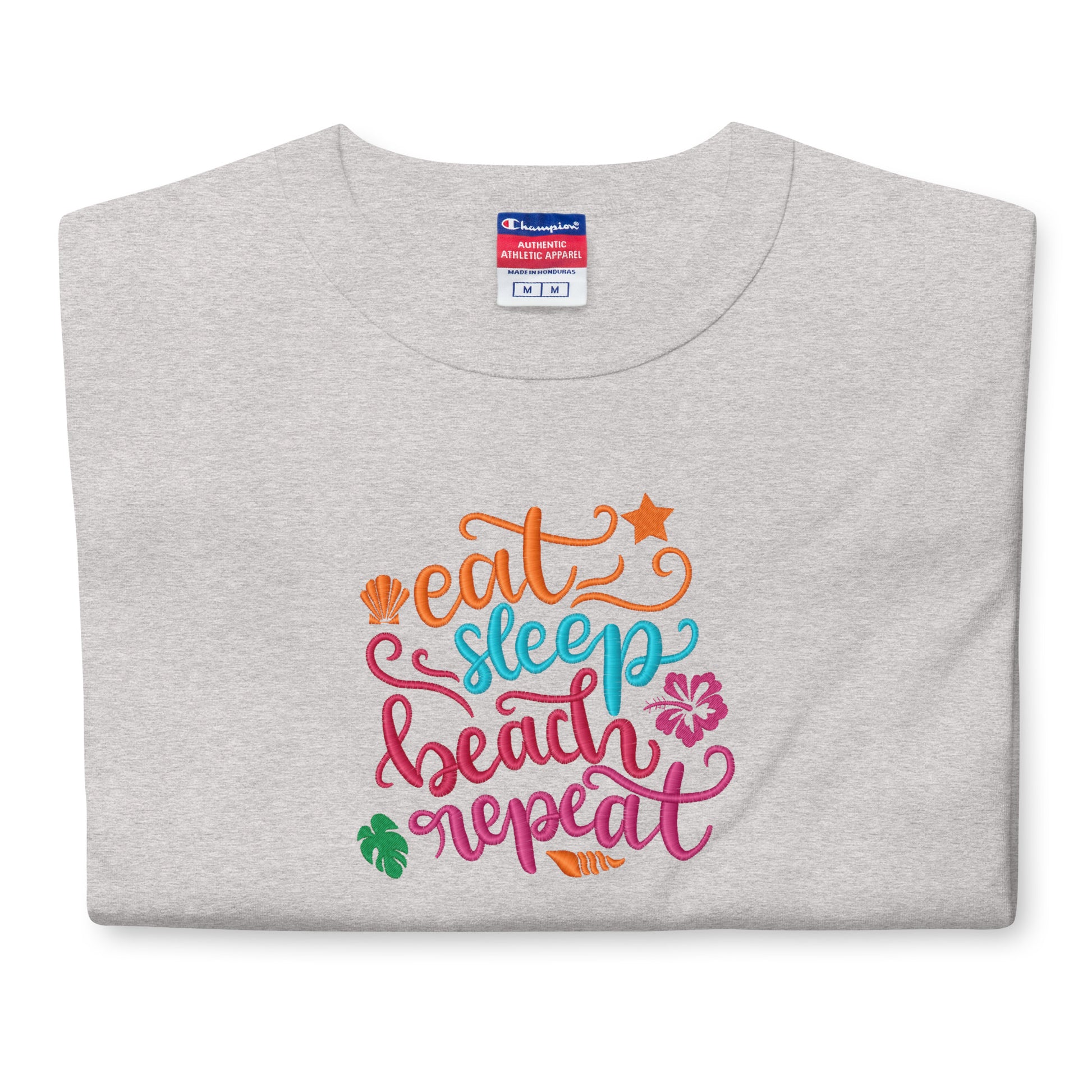 Eat Sleep Beach Repeat Embroidered Design - Magandato