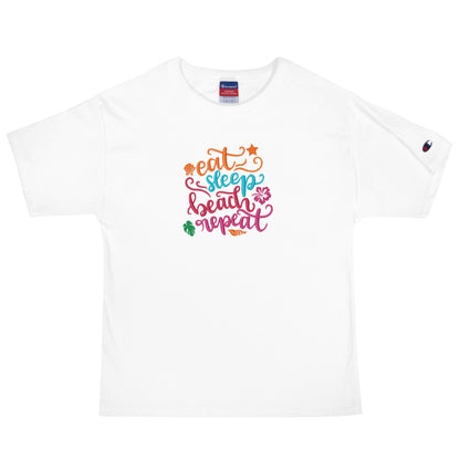 Eat Sleep Beach Repeat Embroidered Design - Magandato